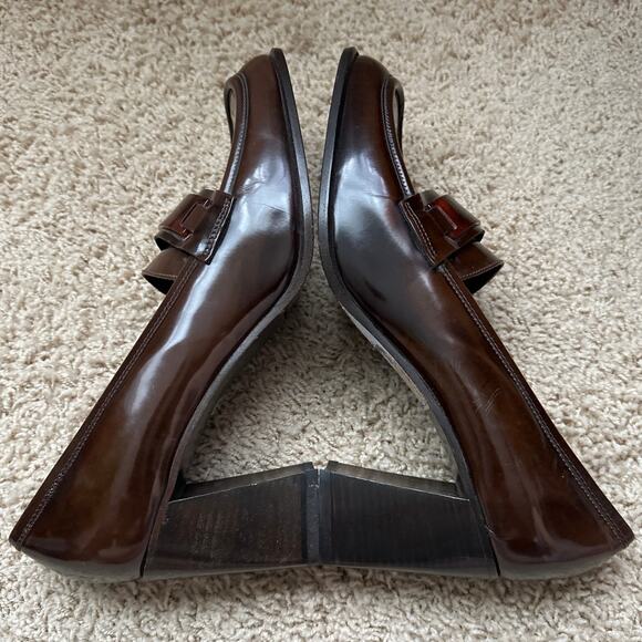 Joan & David Brown Heeled‎ Loafers Made in Italy 8.5 - Picture 3 of 6